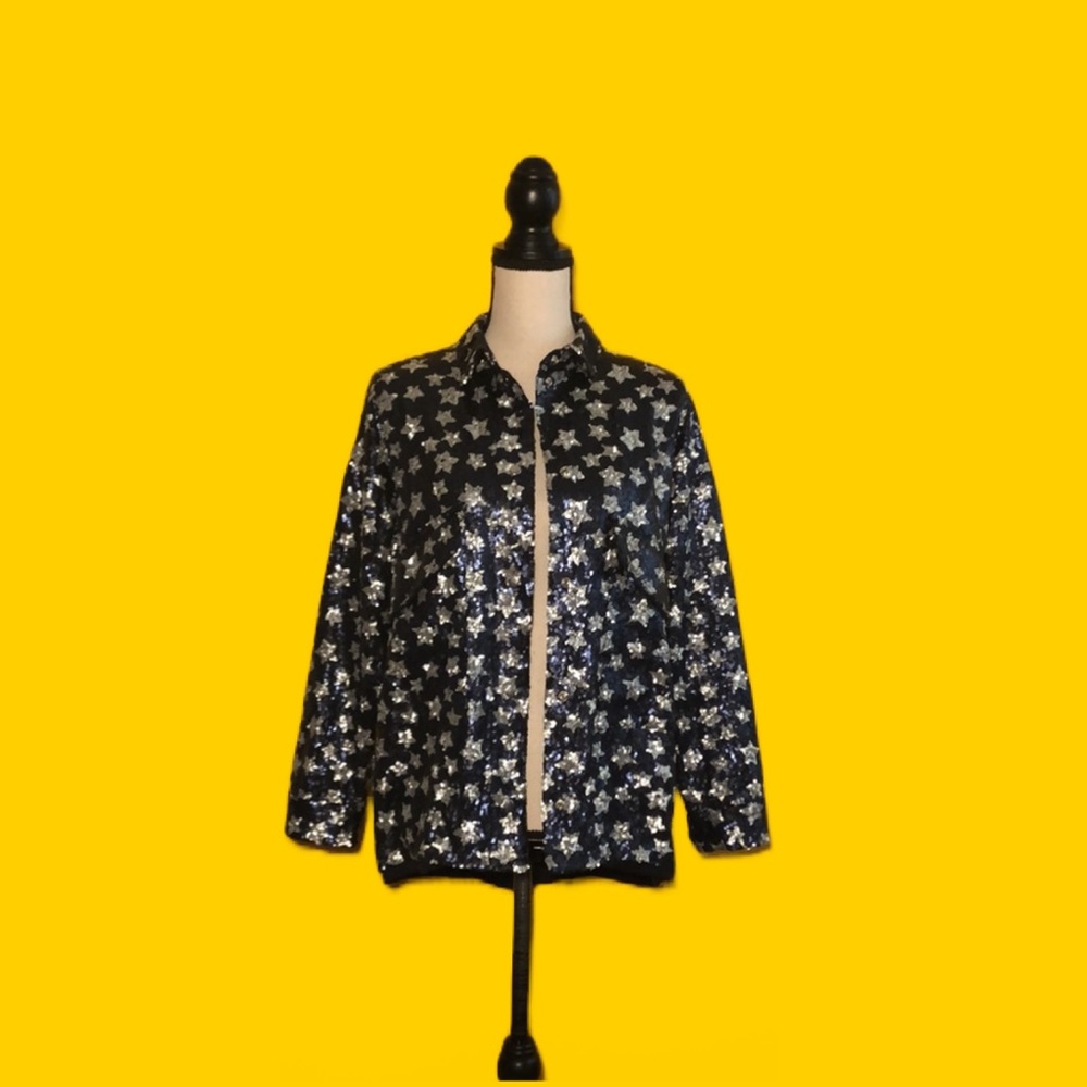 🟠 ZARA TRAFALUC COLLECTION 🟠 sequin long sleeve jacket - Picture 2 of 11